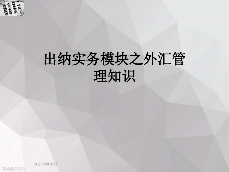 出纳实务模块之外汇管理知识.ppt_第1页