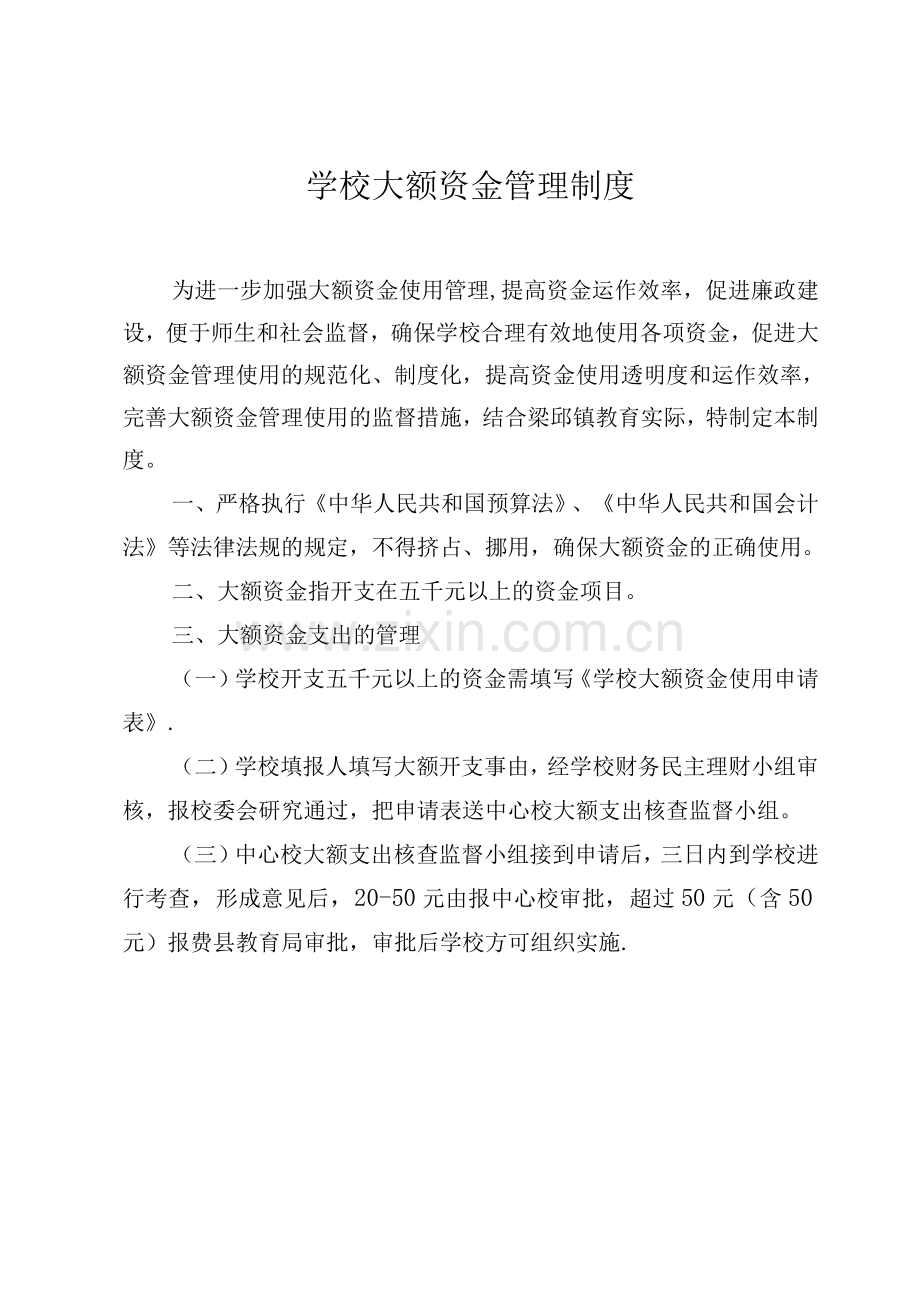 学校大额资金管理制度.docx_第1页