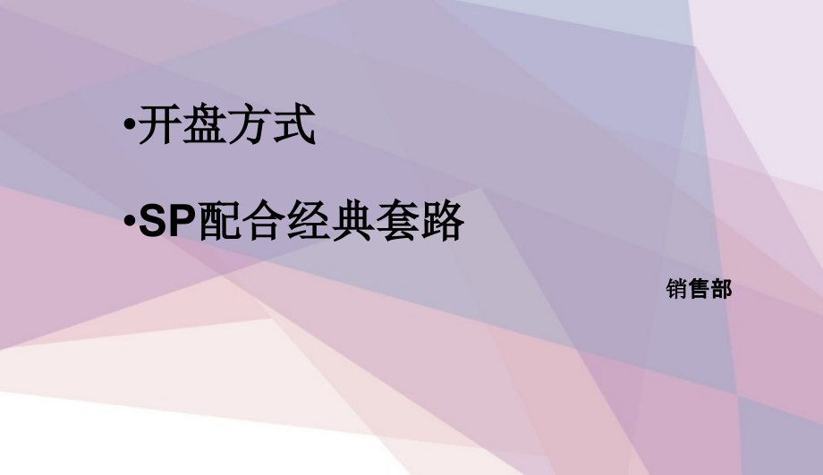 开盘模式-SP的营销.pptx_第2页
