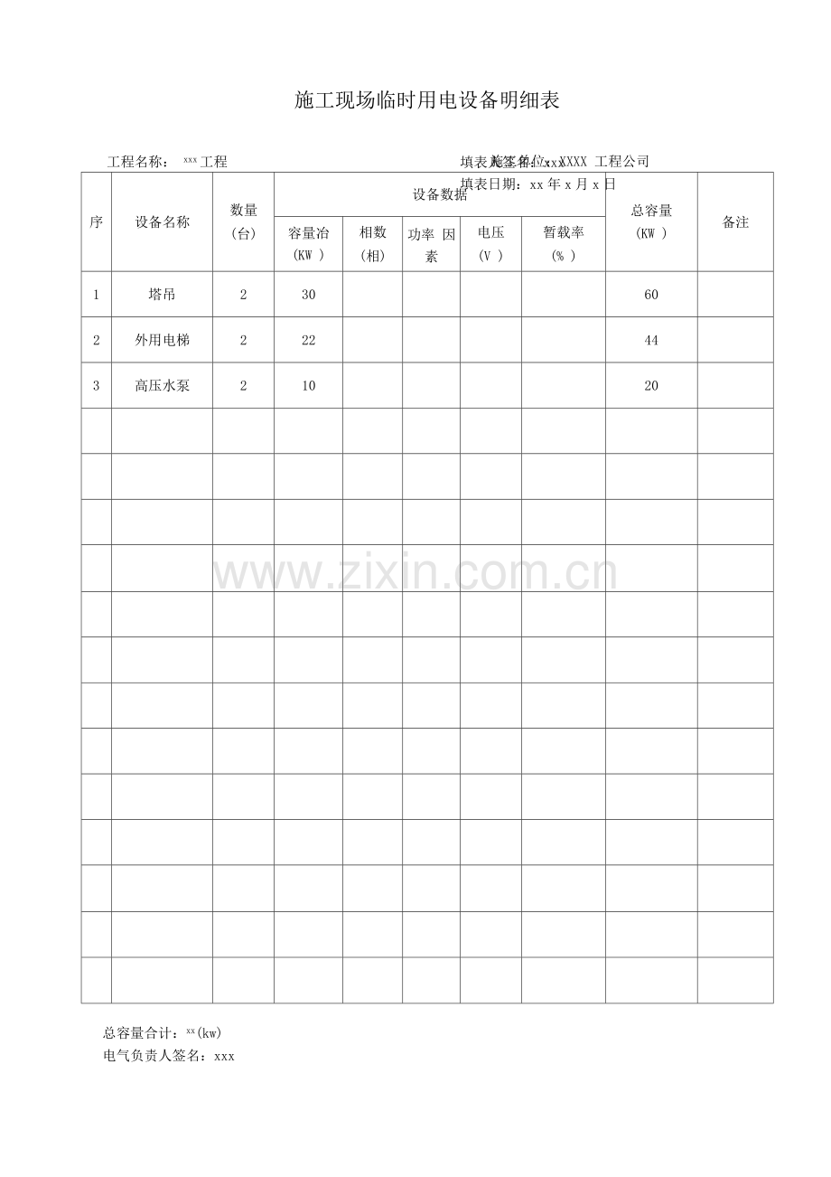 施工现场用电检查登记表.docx_第1页