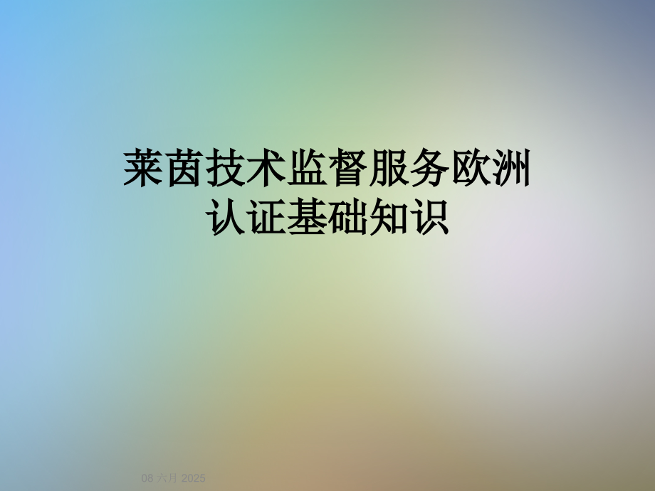 莱茵技术监督服务欧洲认证基础知识.ppt_第1页