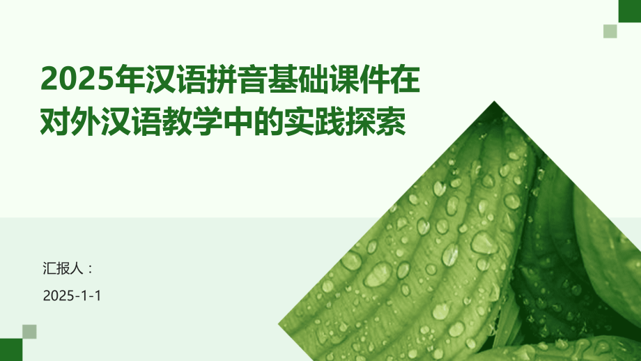 2025年汉语拼音基础课件在对外汉语教学中的实践探索.pptx_第1页