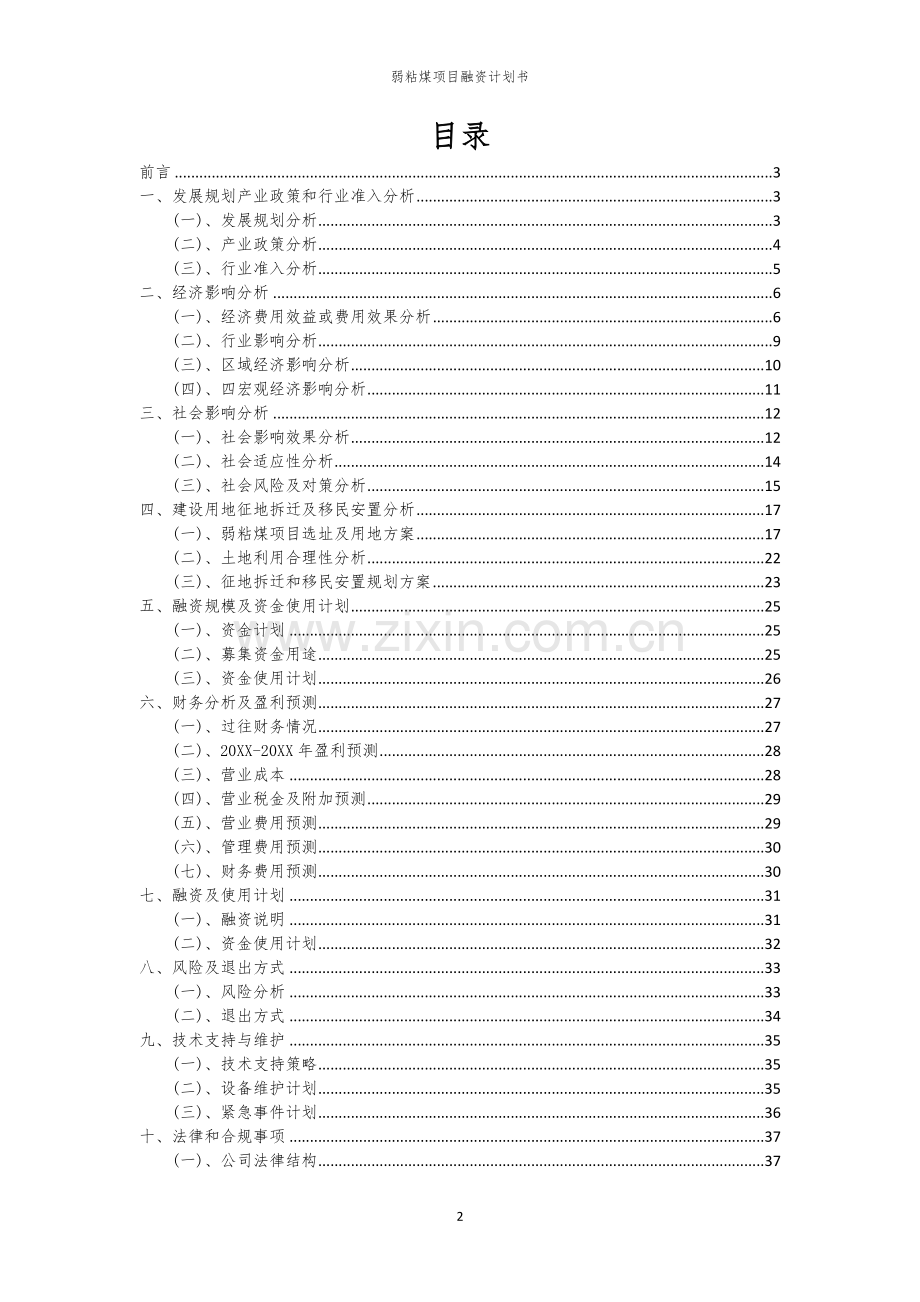 2026年弱粘煤项目融资计划书.docx_第2页