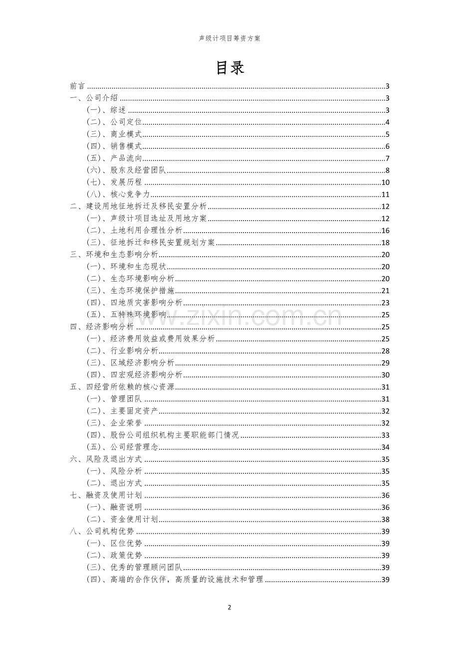 2026年声级计项目筹资方案.docx_第2页