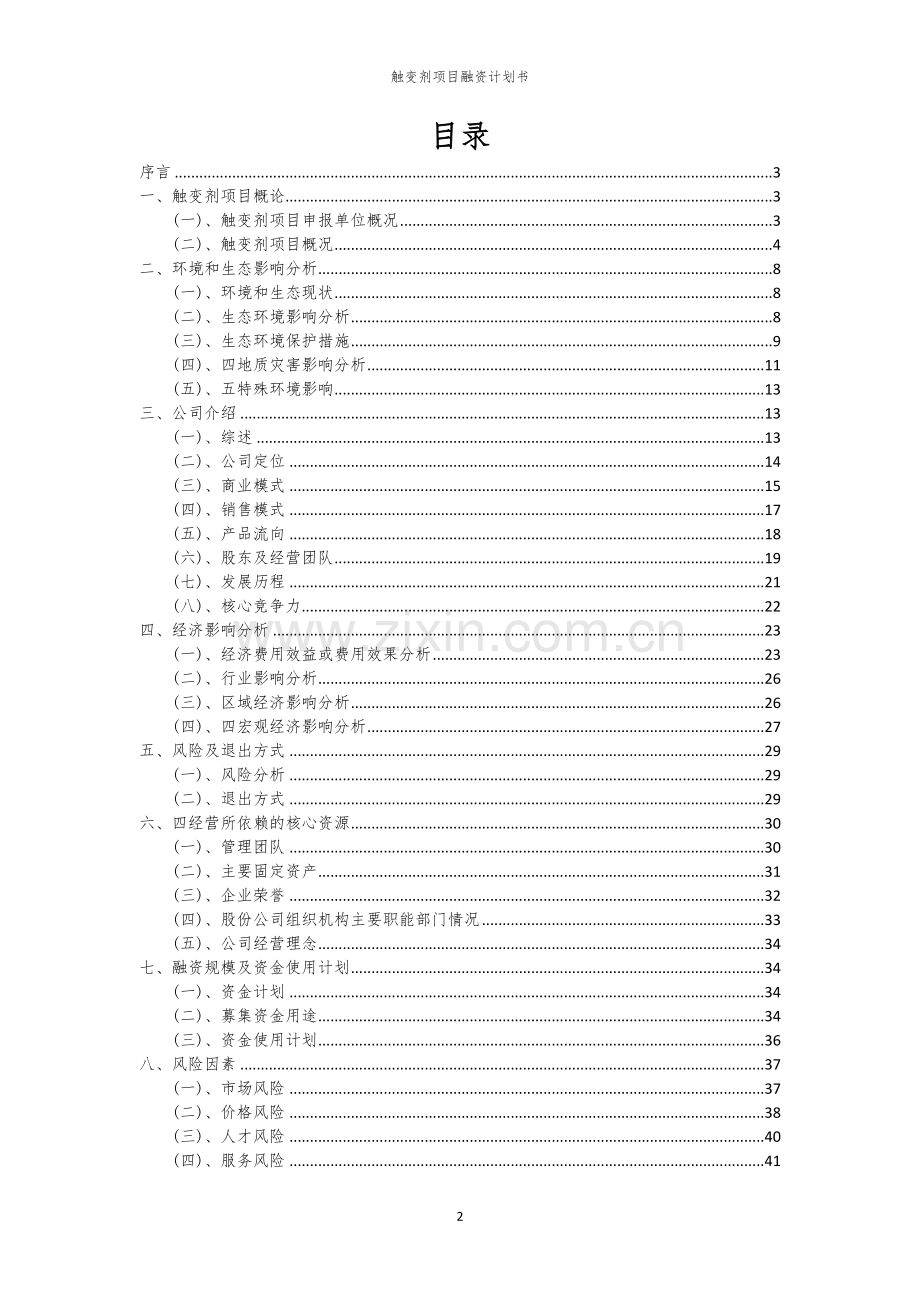 2026年触变剂项目融资计划书.docx_第2页