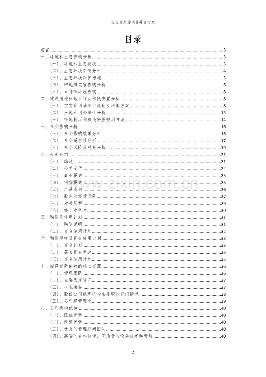 2026年宝宝食用油项目筹资方案.docx_第2页
