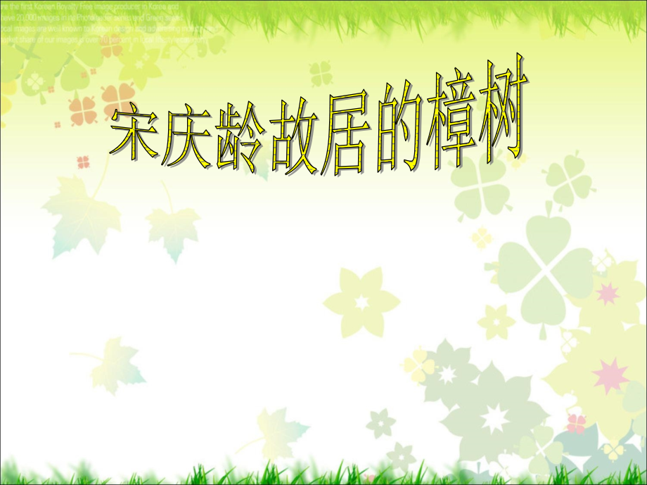 《宋庆龄故居的樟树》PPT课件-共14张PPT[精编文档].ppt_第1页