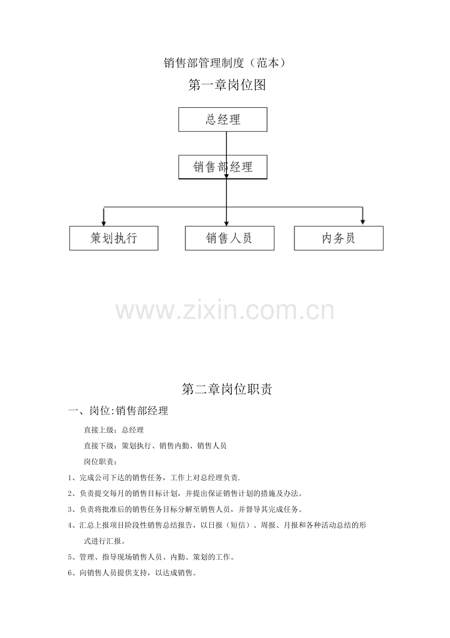 销售部管理制度2023年2023年.docx_第1页