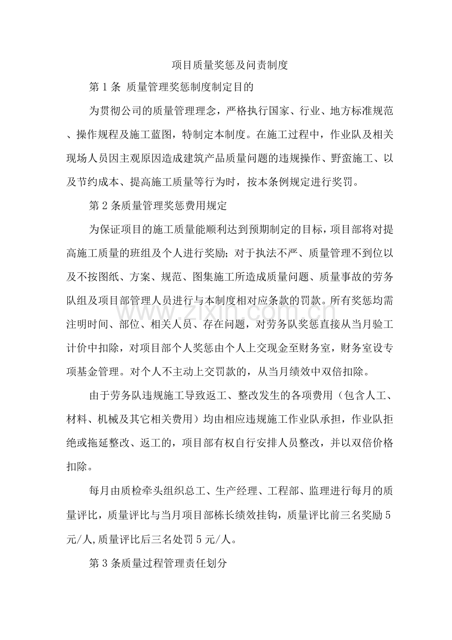 项目质量奖惩及问责制度.docx_第1页