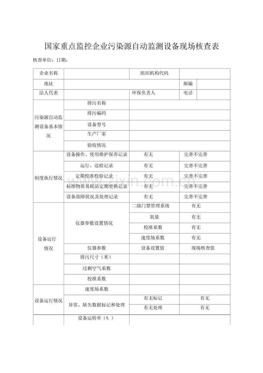 国家重点监控企业污染源自动监测设备监督考核表.docx_第2页