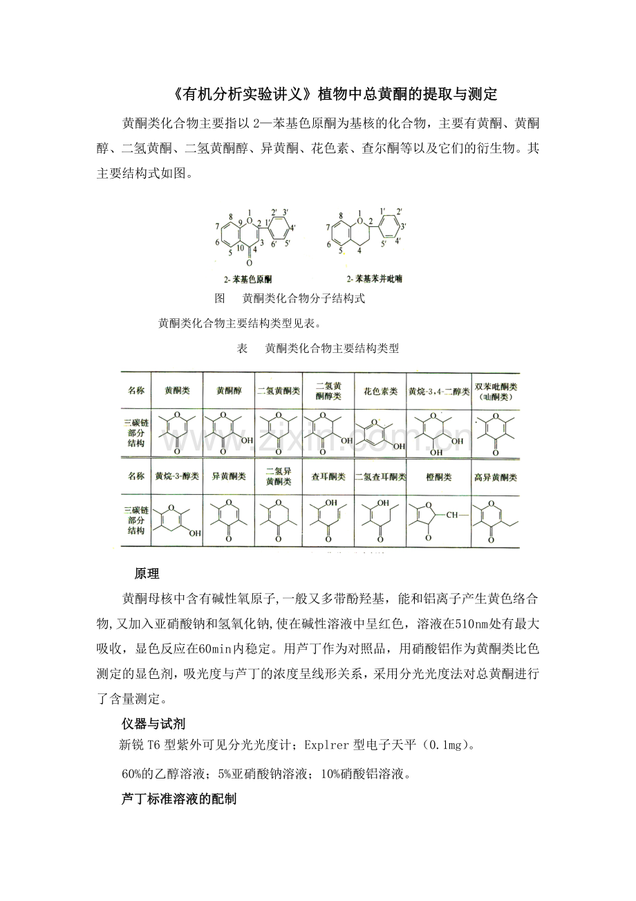 实验——总黄酮含量的测定.doc_第1页