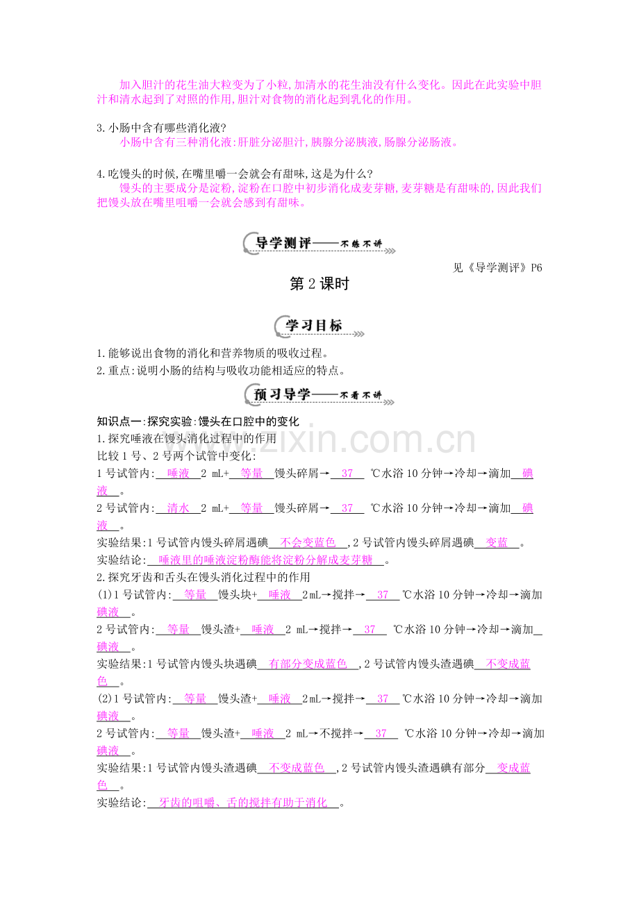 《消化与吸收第1课时》导学案.doc_第2页