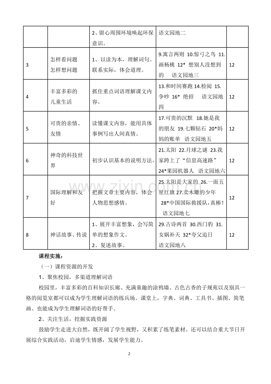 人教版小学语文三年级下册课程标准.doc_第2页