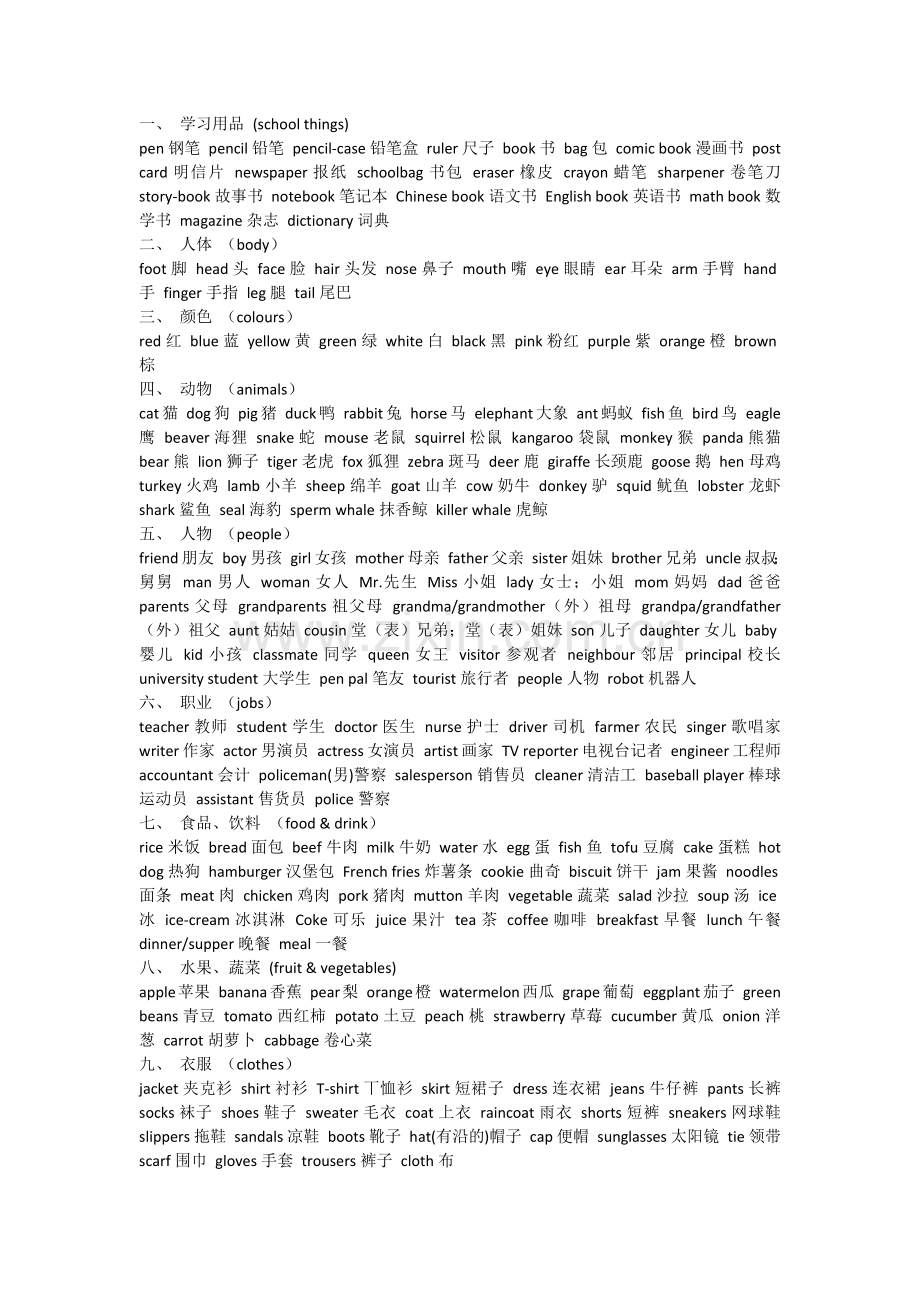 小学1—6年级英语单词(人教版).doc_第1页