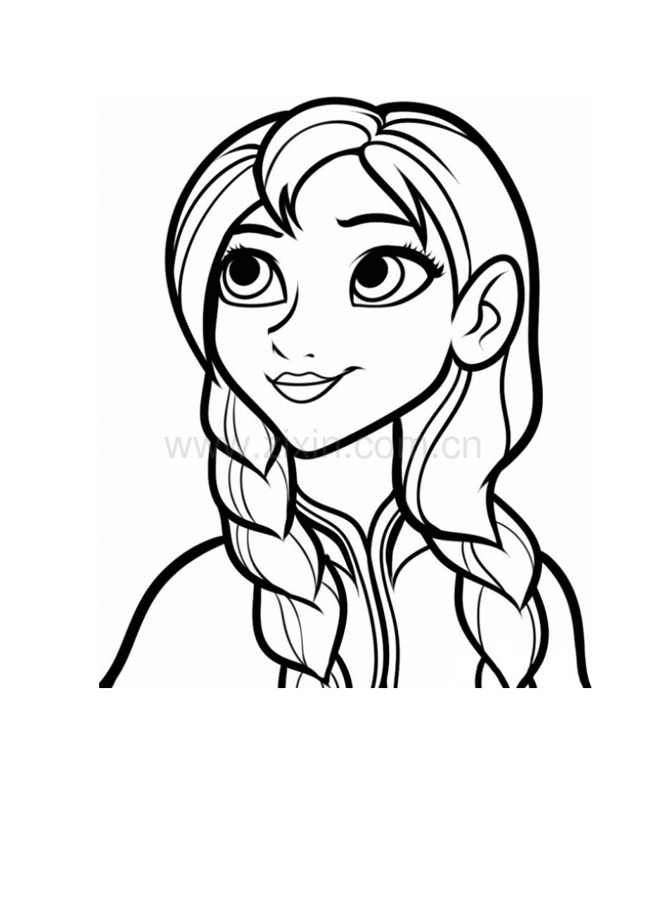 冰雪奇缘填色画(全套)可直接打印.doc_第1页