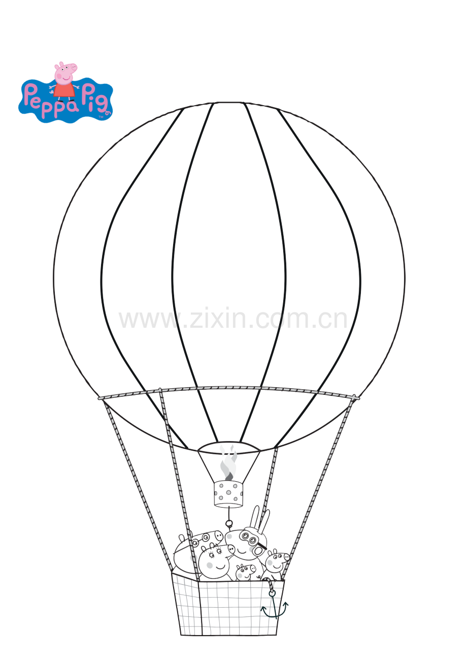 小猪佩奇涂色、填色画;高清可打印.doc_第1页