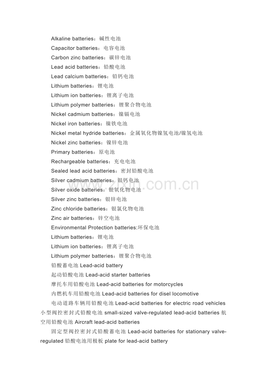 电池行业英语词汇大全.doc_第1页