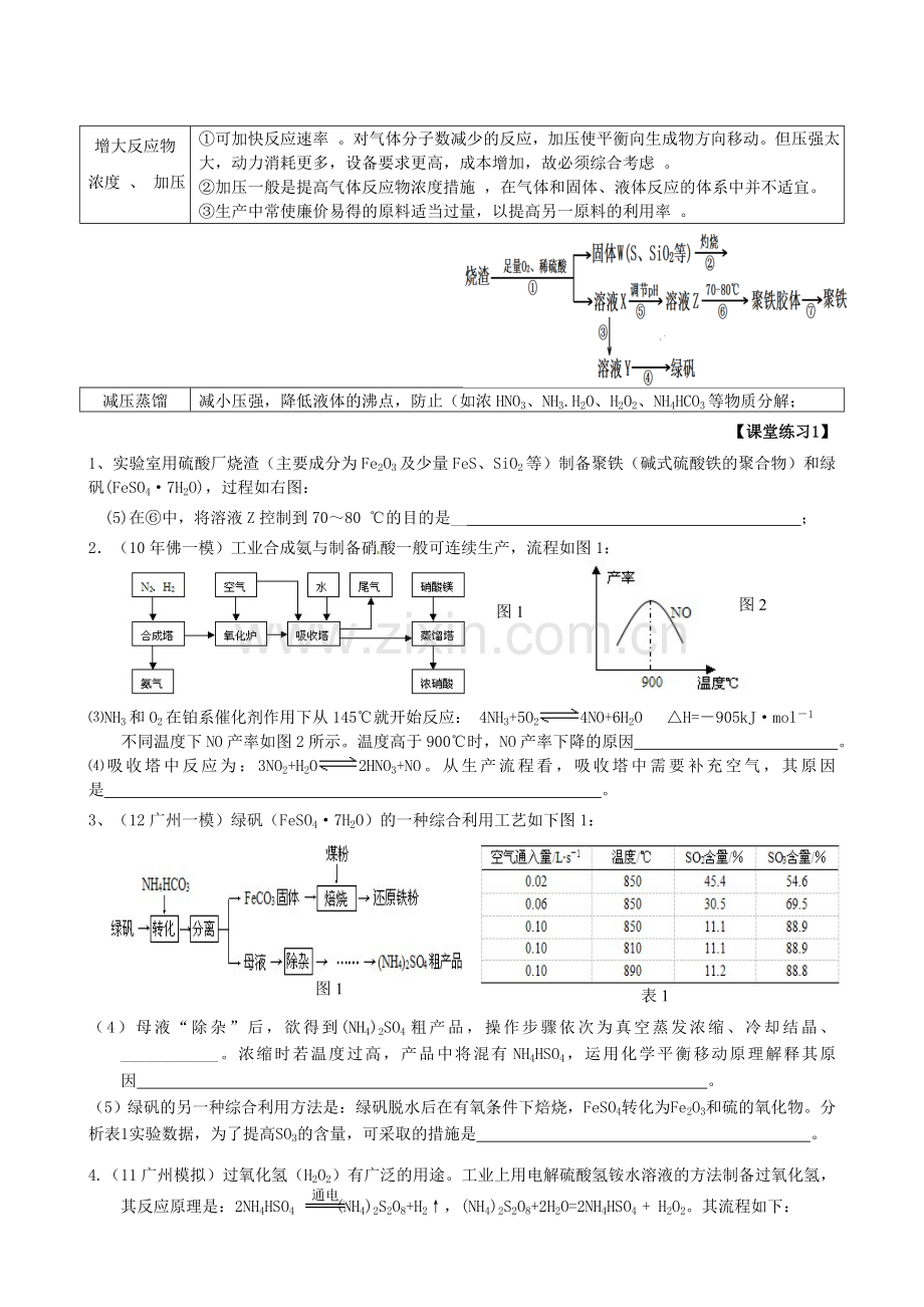 高考化学二轮复习专题11化工流程题条件控制(温度、压强、浓度、调pH值)导学案.doc_第2页