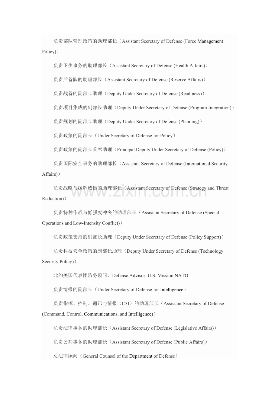 美国军队结构及中英文翻译对照.doc_第2页