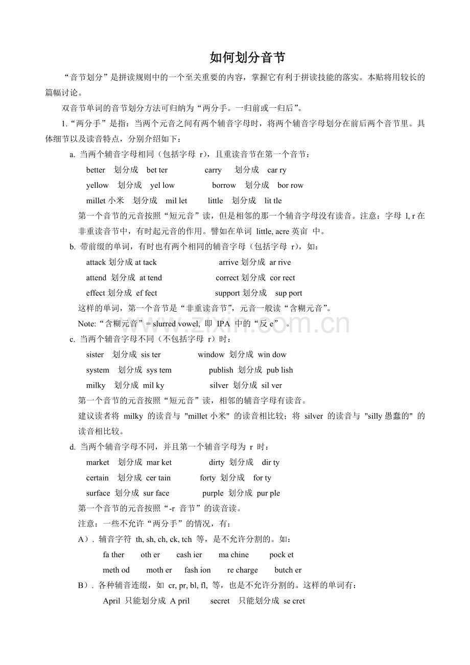 英语如何划分音节.doc_第1页