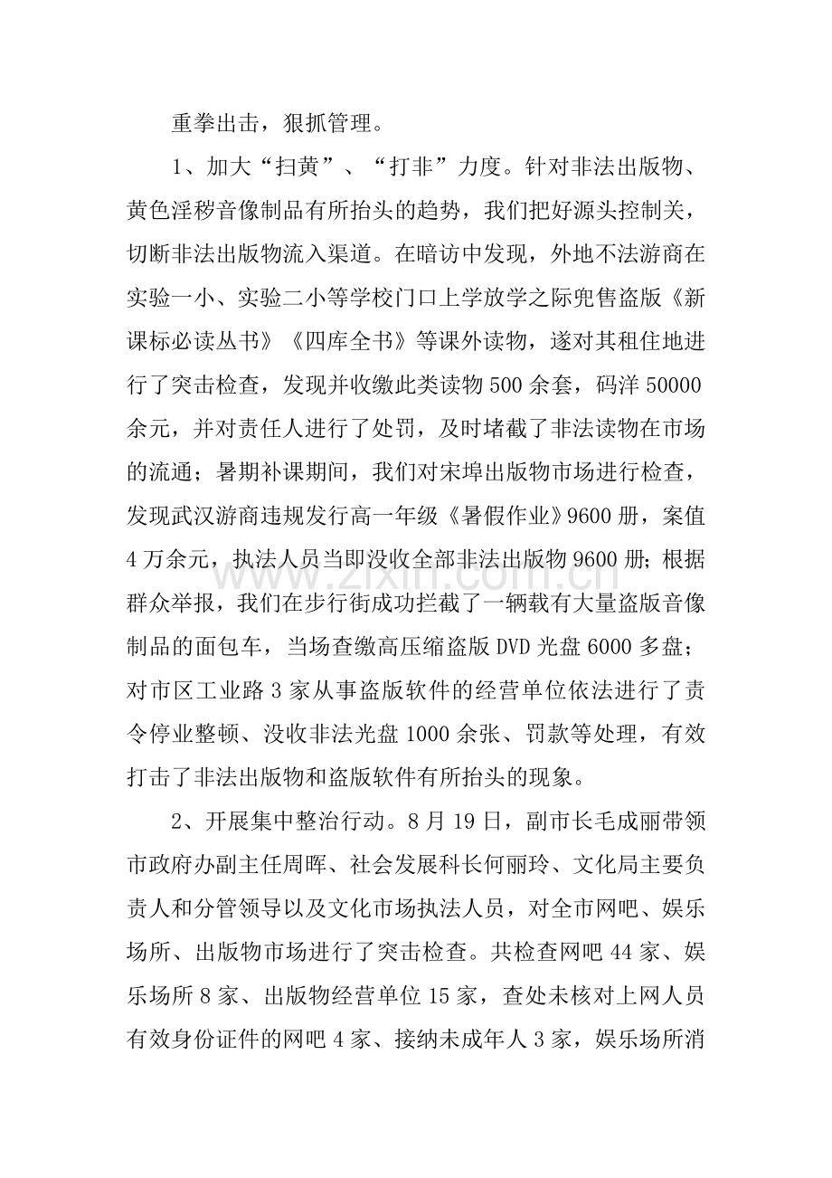 XX年某县文化环境及校园周边环境整治工作总结.doc_第2页