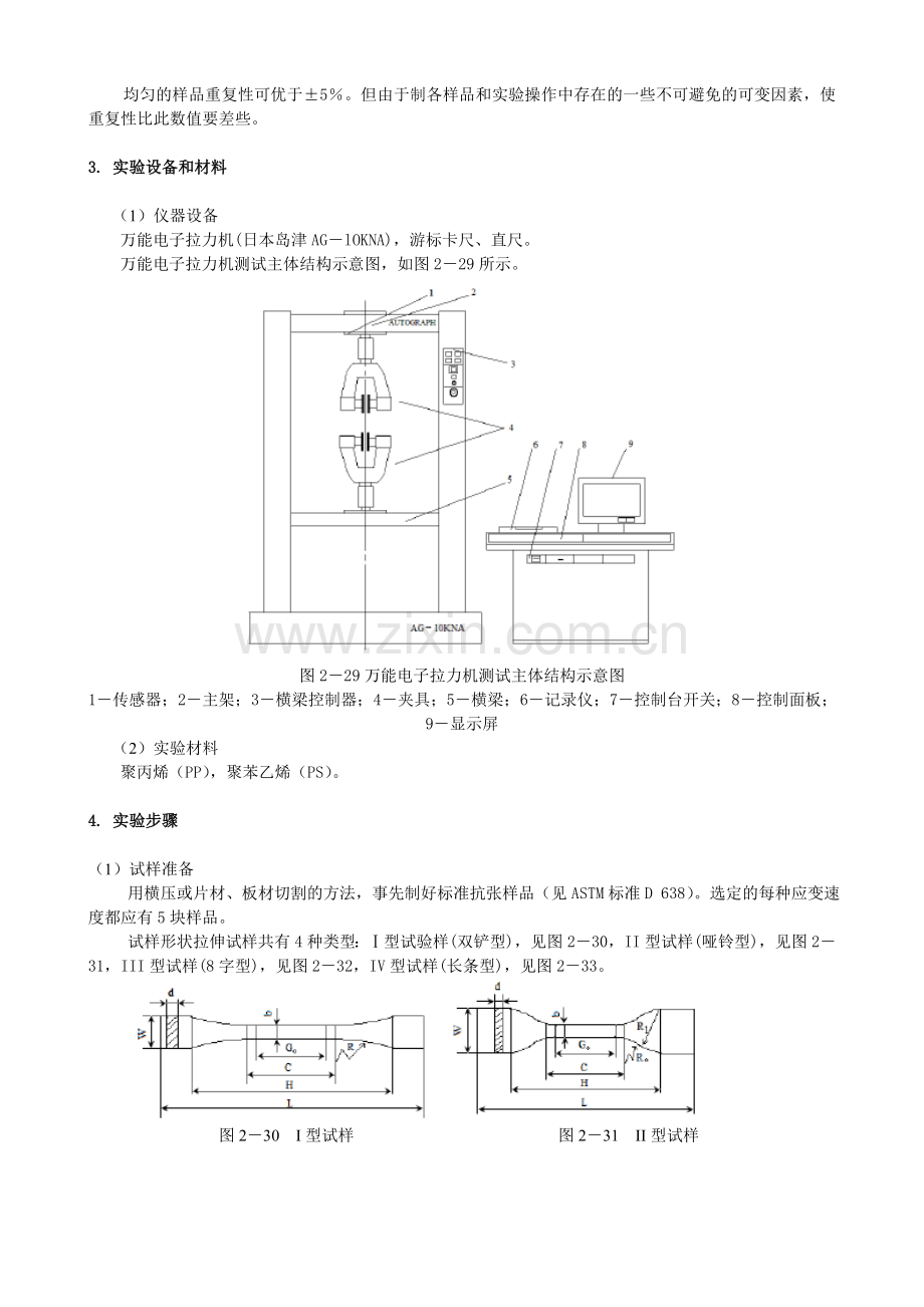 实验4聚合物拉伸强度和断裂伸长率的测定.doc_第2页