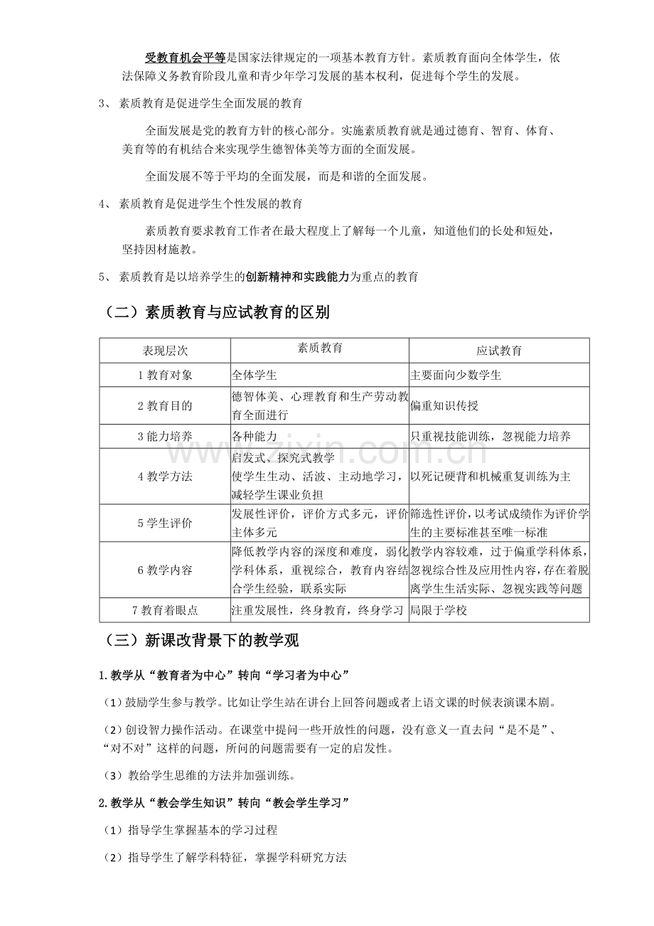 教师资格考试笔试中学综合素质知识点总结.doc_第2页