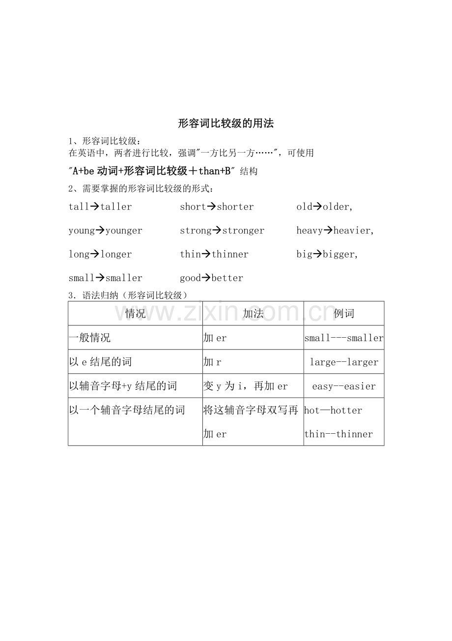 小学形容词比较级的用法和练习.doc_第2页
