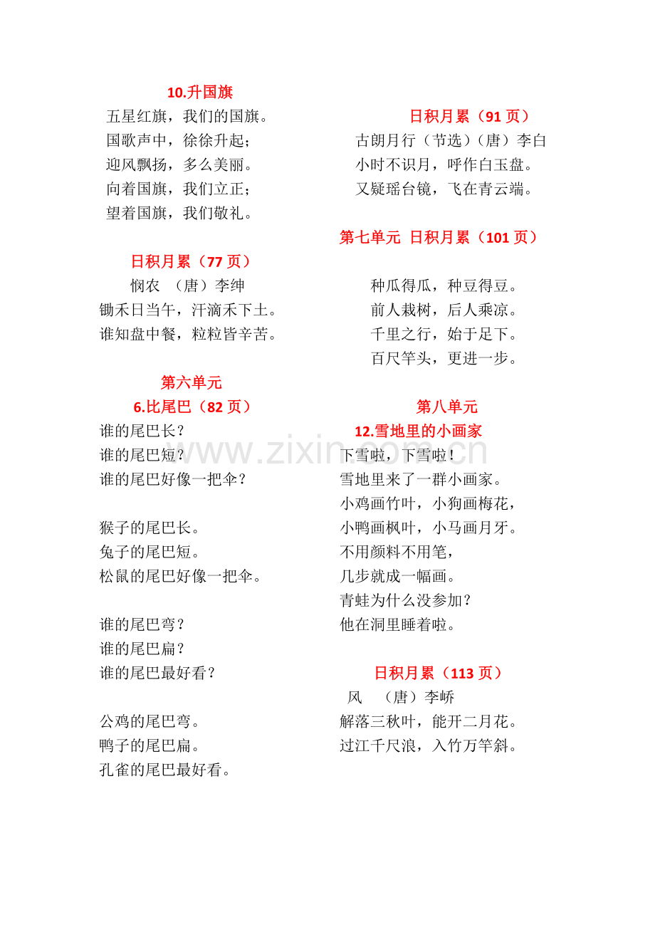 语文16年级部编新教材全册日积月累.doc_第2页