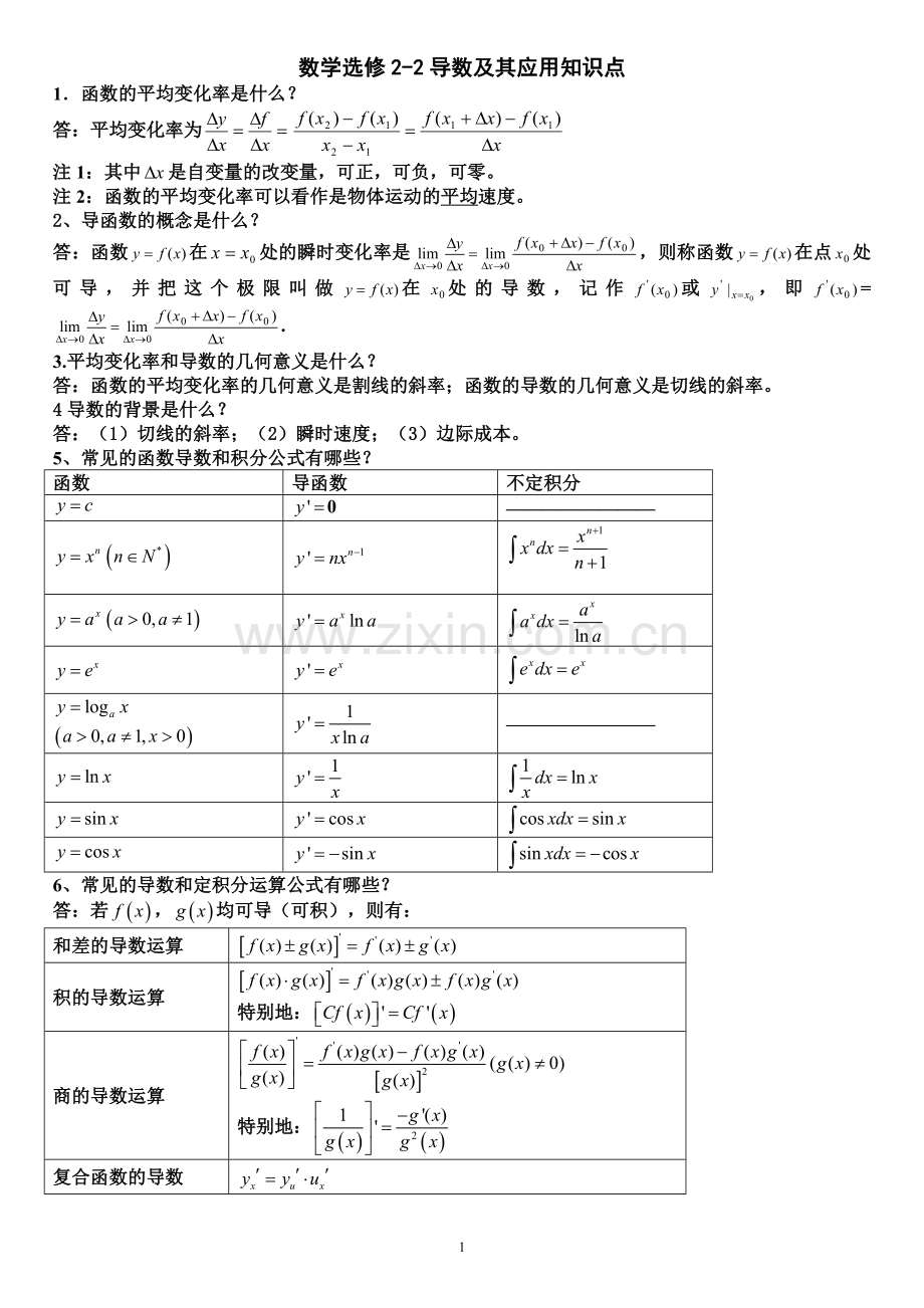高中数学人教版选修2223知识点总结.doc_第1页