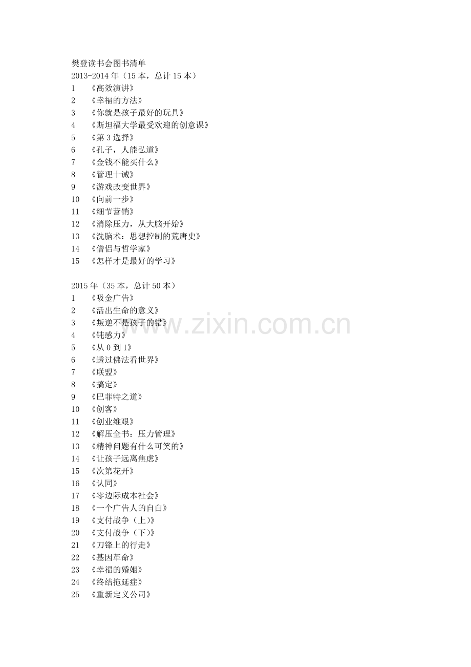 樊登读书会历年图书清单大全224本.doc_第1页