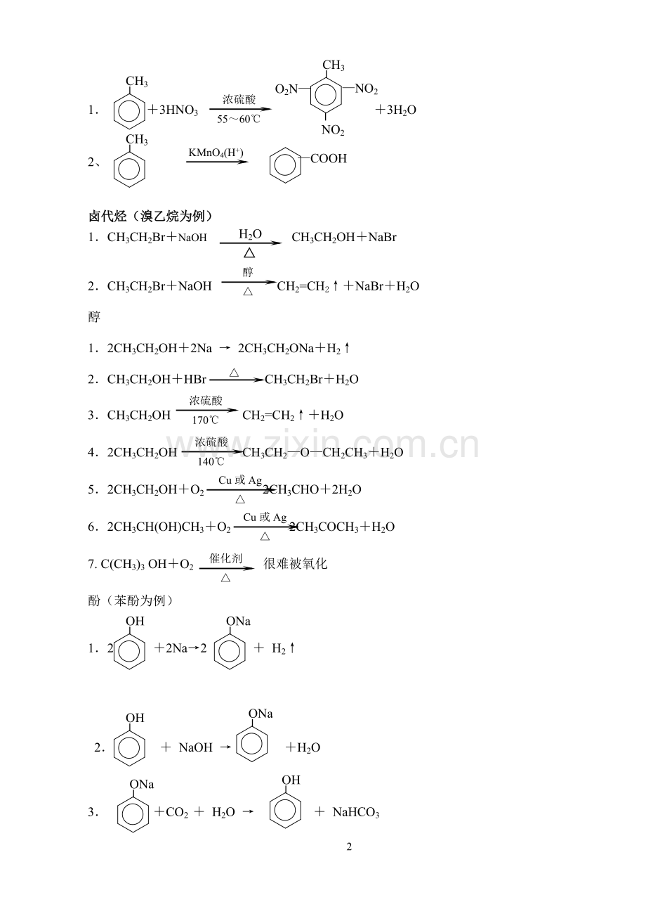 高中化学选修5化学方程式总汇.doc_第2页