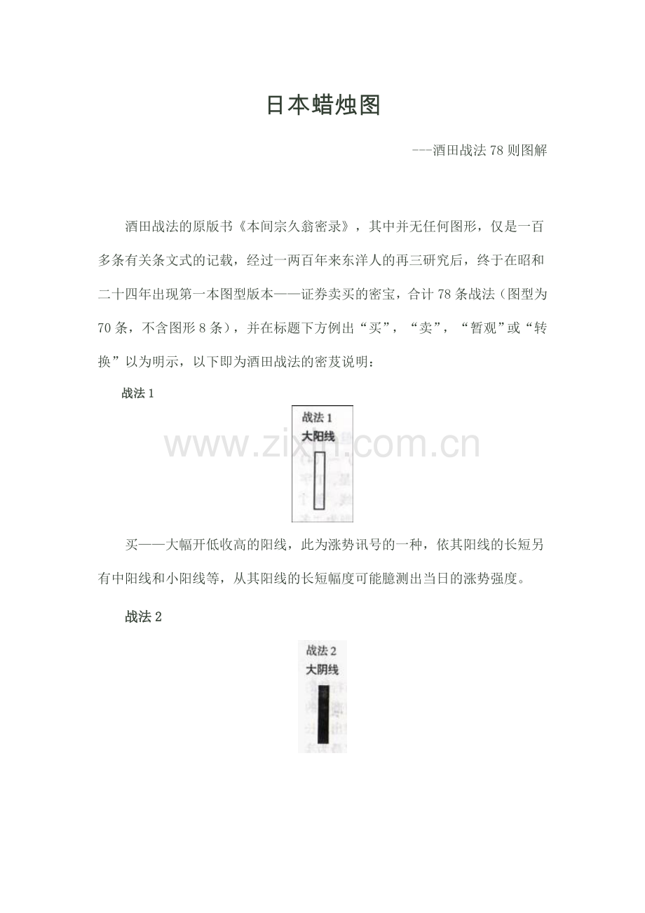 日本蜡烛图酒田战法的原版书78则图解.doc_第1页