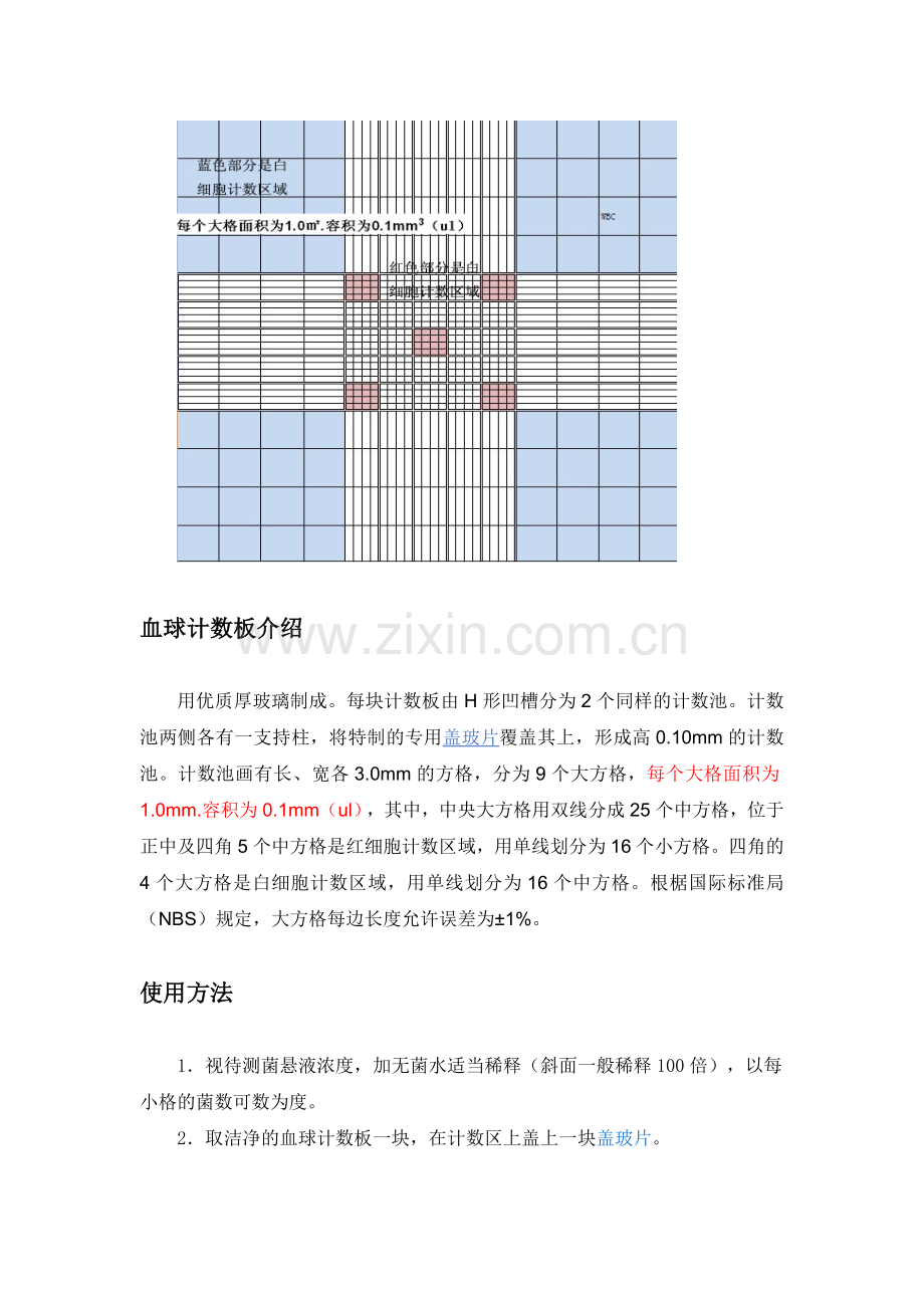 血球计数板使用方法.doc_第1页