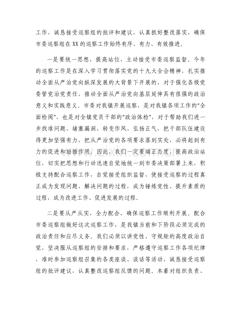 被巡察单位表态发言集合15篇.docx_第2页