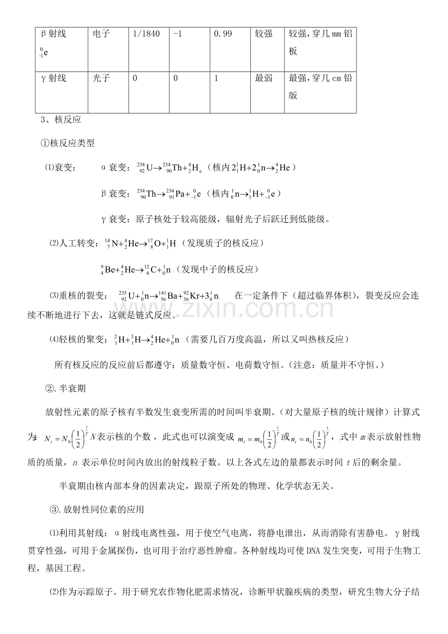 高考物理复习知识点——原子物理.doc_第2页
