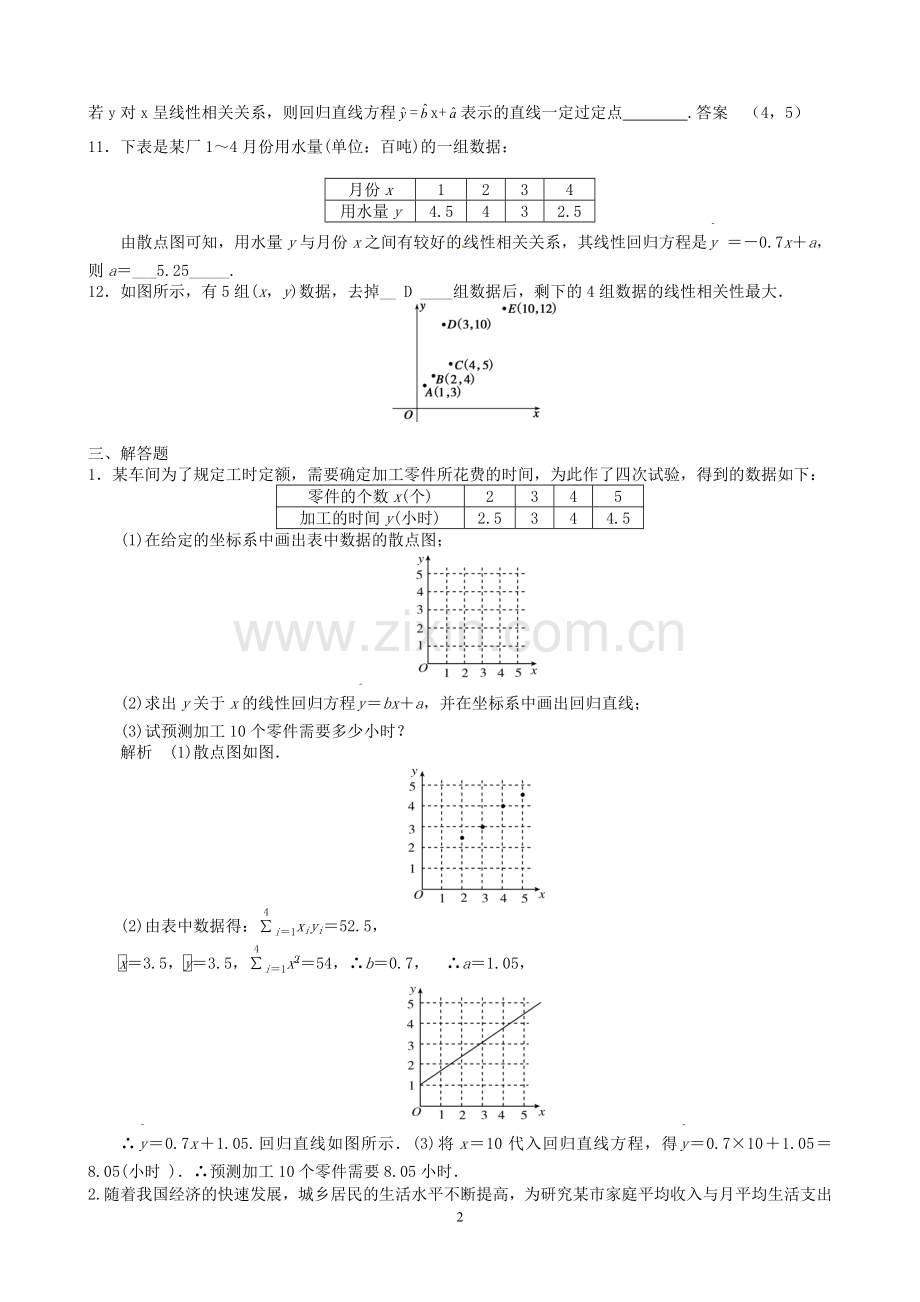 线性回归方程-刷题训练.doc_第2页