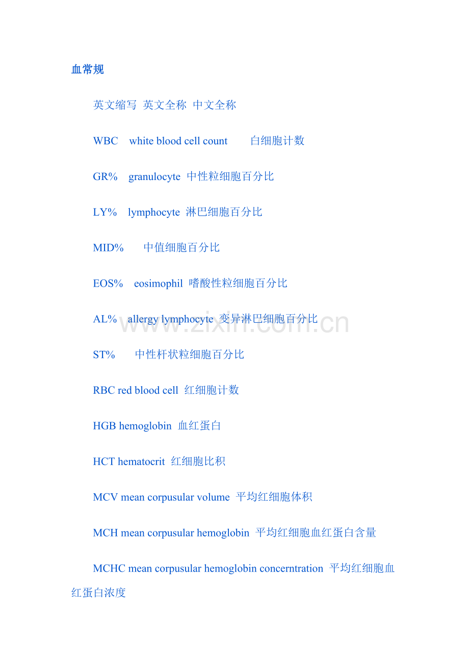 医学检验专业词汇.doc_第1页