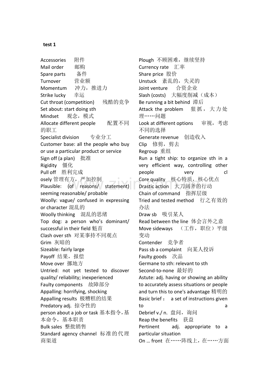 BEC高级真题词汇打印版.doc_第1页