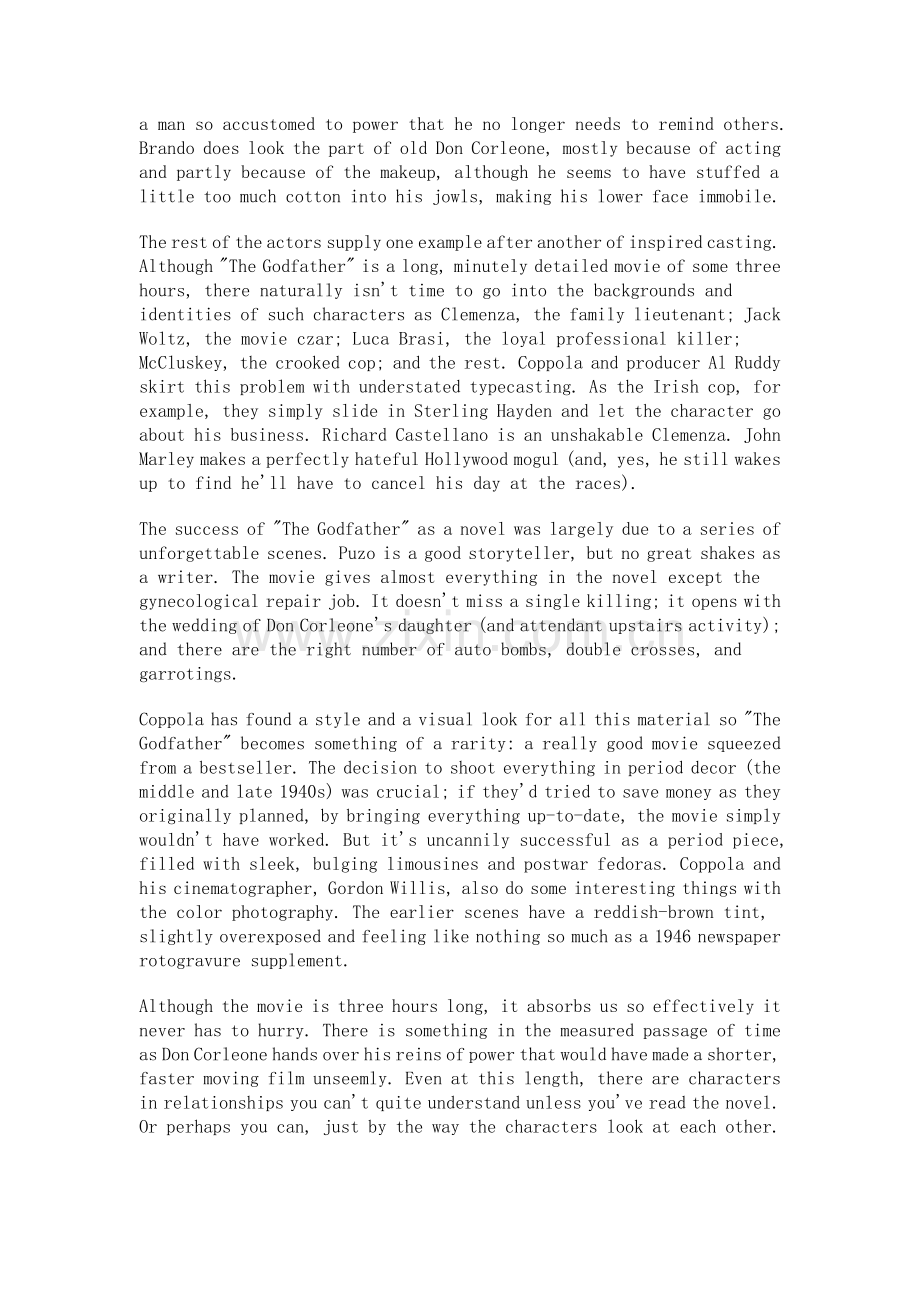 教父英文影评.doc_第2页