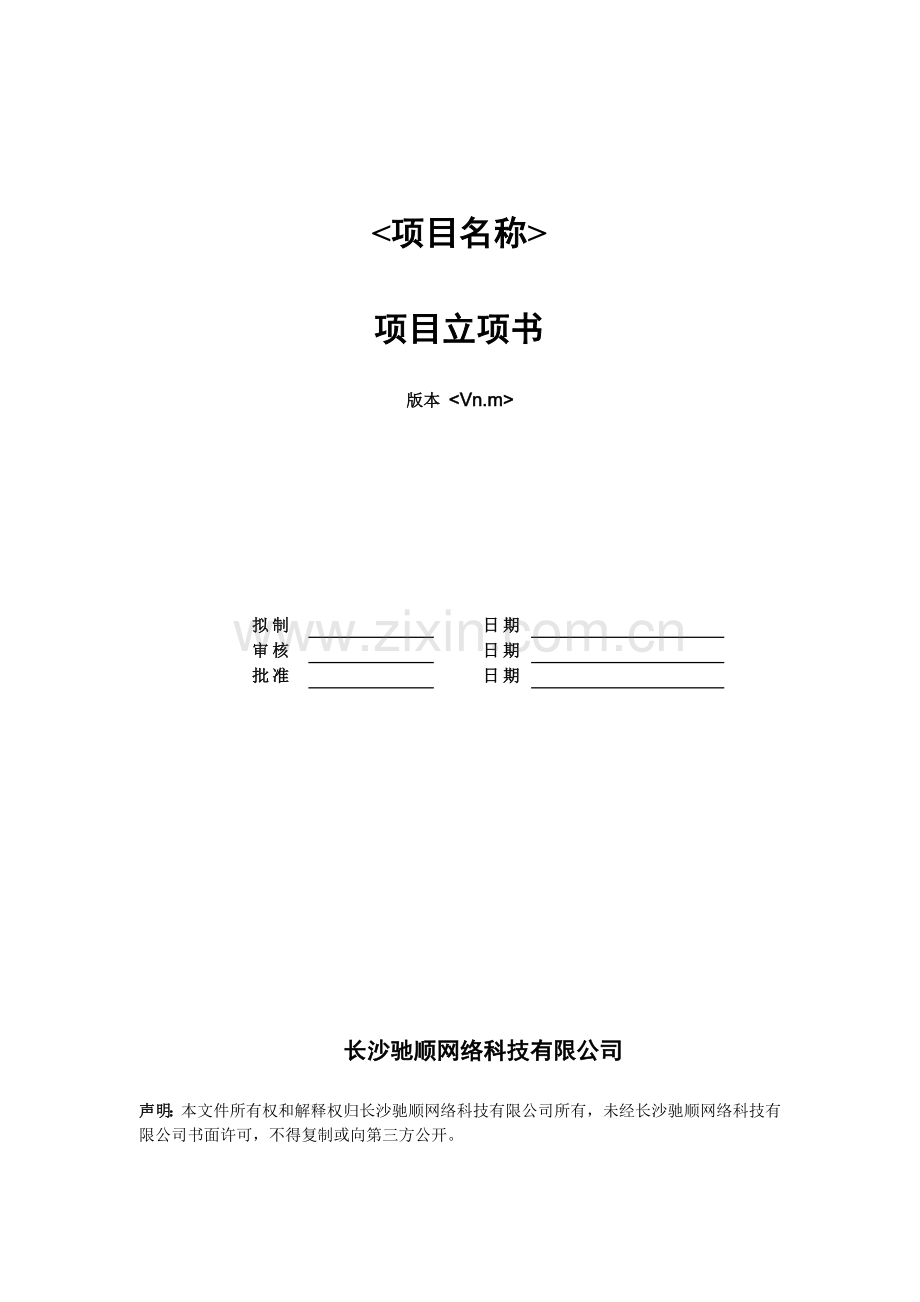 项目立项书——模板.doc_第1页