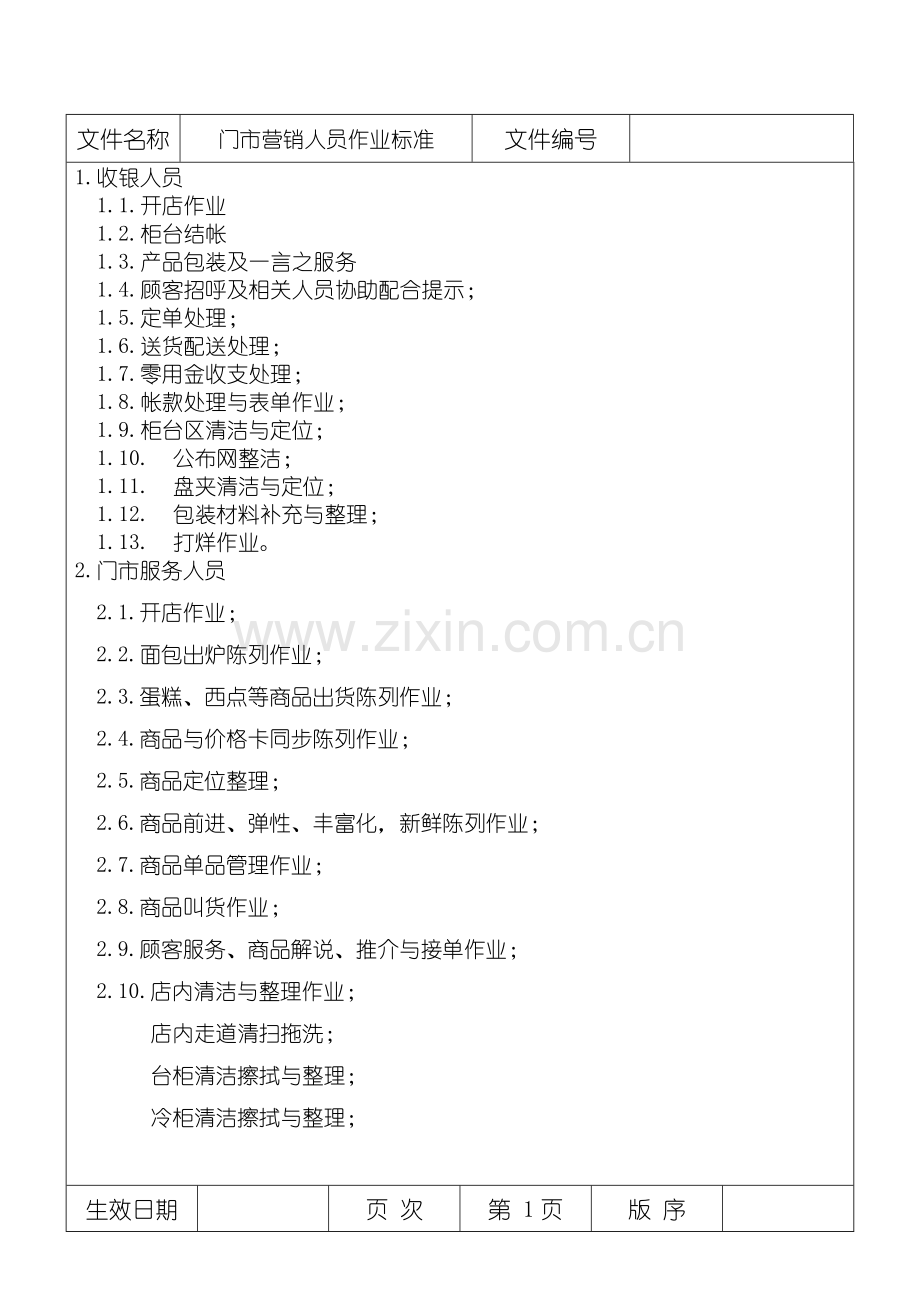 门市营销人员作业标准.doc_第1页