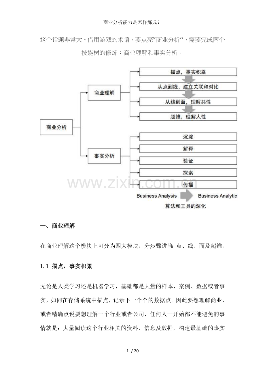 商业分析能力是怎样炼成.doc_第1页