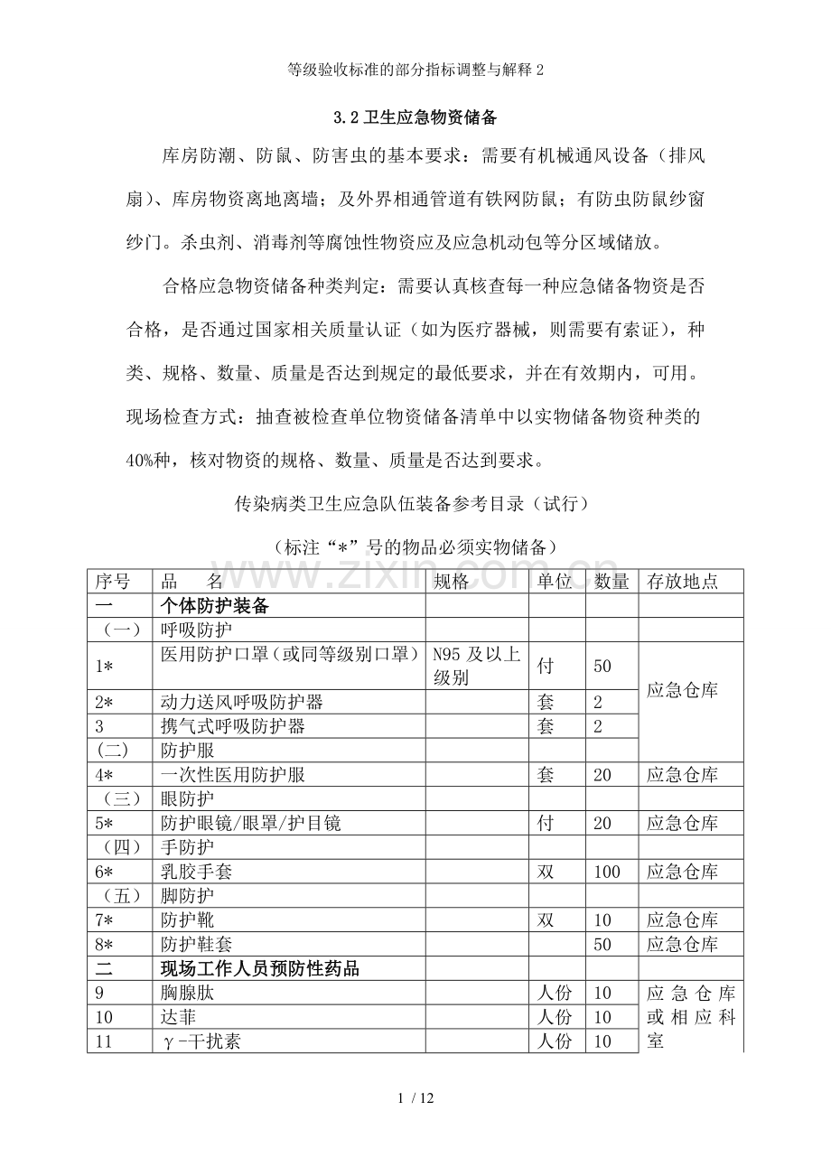 等级验收标准的部分指标调整与解释.doc_第1页