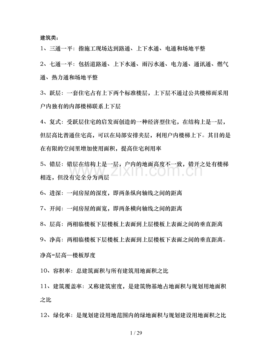 房地产专业知识文档.docx_第1页