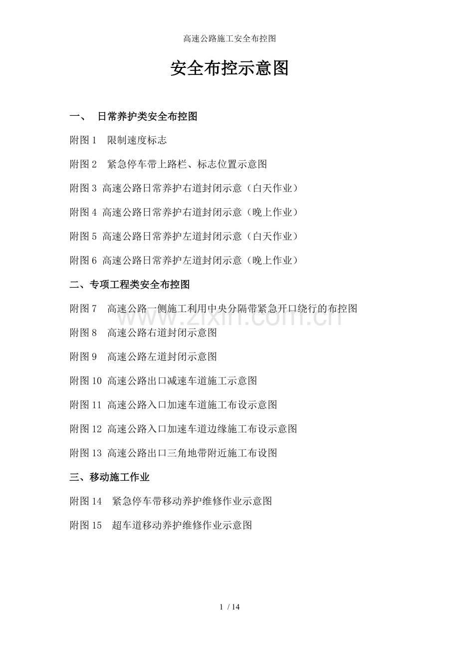 高速公路施工安全布控图.doc_第1页