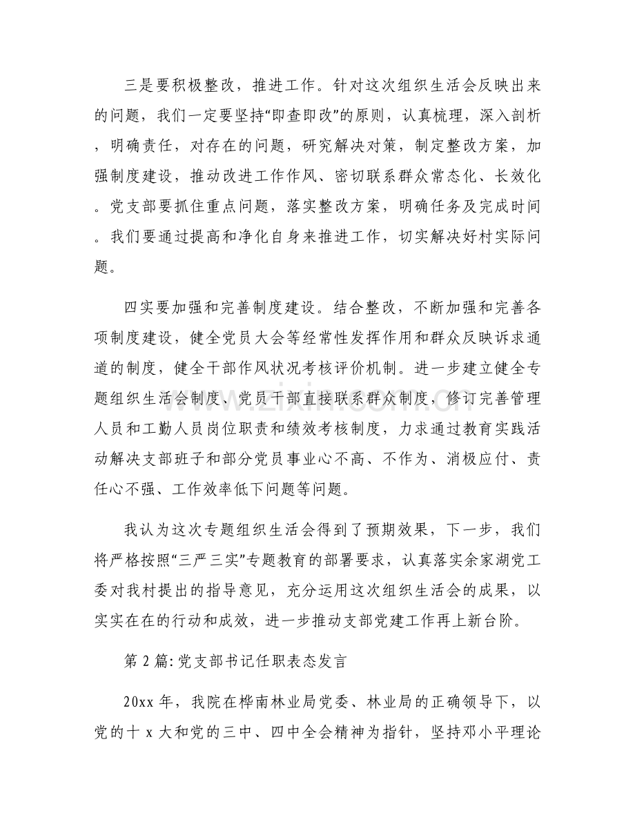 党支部书记任职表态发言集合12篇.docx_第2页