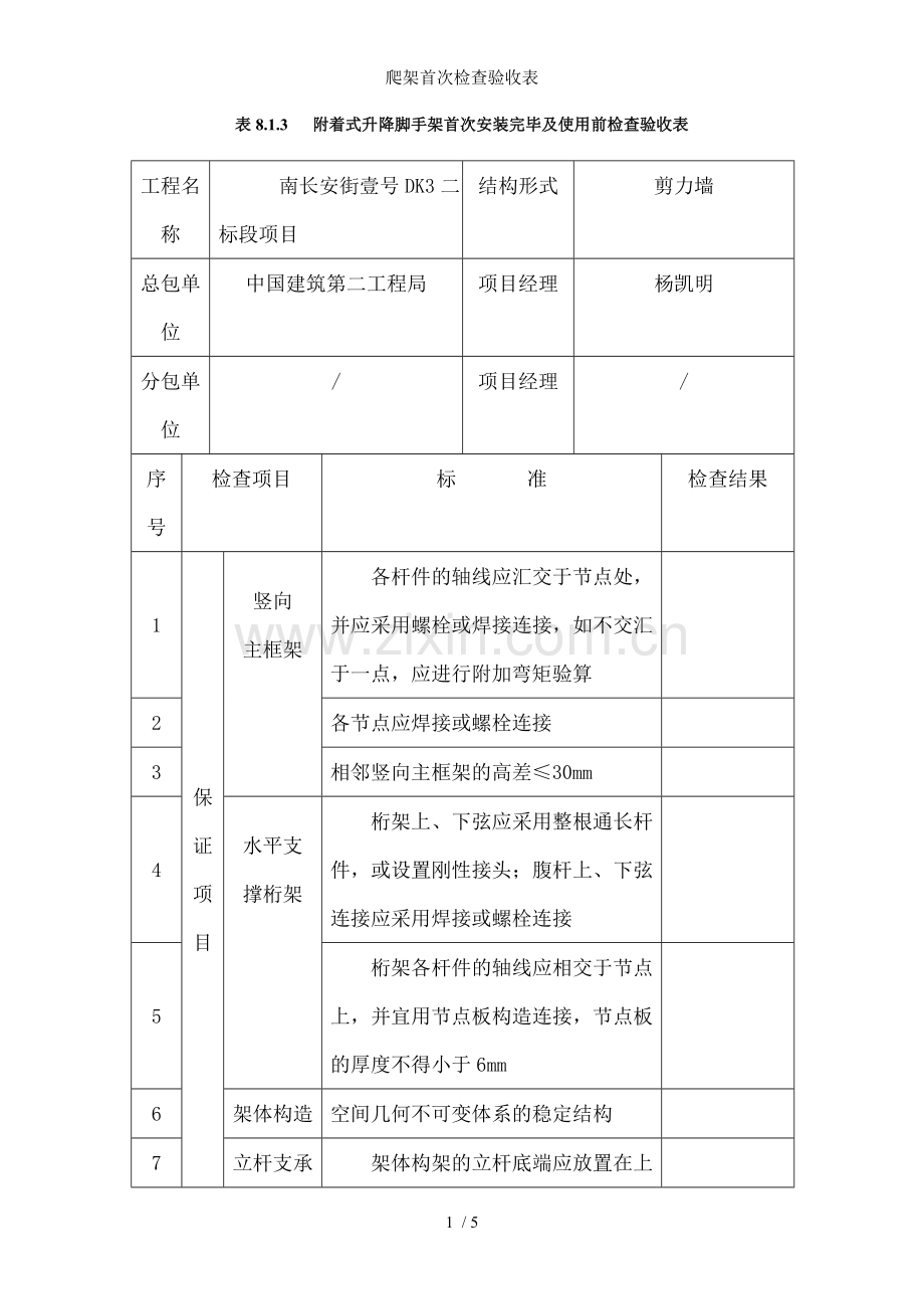爬架首次检查验收表.doc_第1页