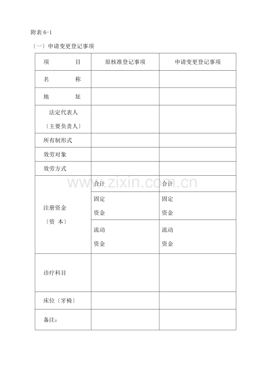 医疗机构变更诊疗科目申请表.docx_第2页