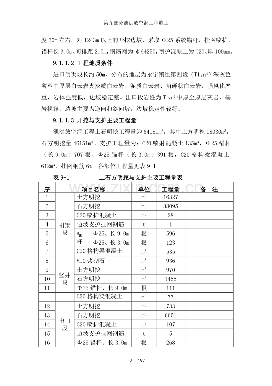 第九部分泄洪放空洞工程施工.doc_第2页